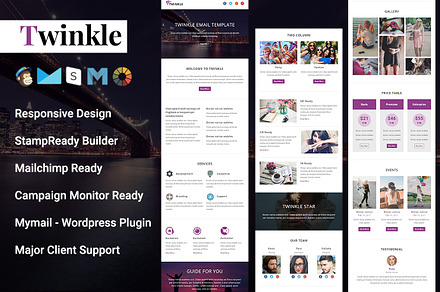 Twinkle - Responsive Email Template, an Email Template by Pennyblack Templates