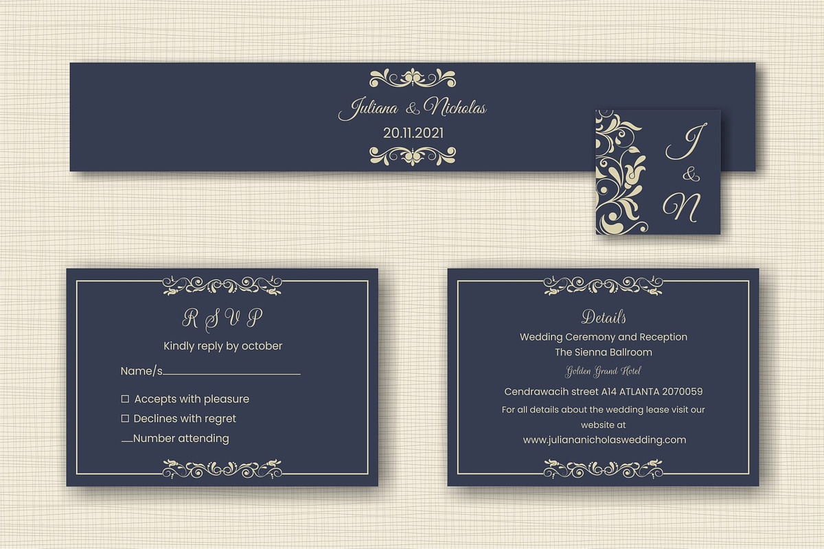 Wedding Invitation set, an Invitation Template by NataLito (Photo 5 of 5)