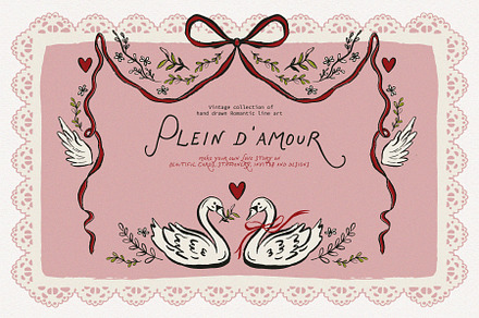 Plein d'amour Romantic collection, a Decorative Illustration by lokko studio