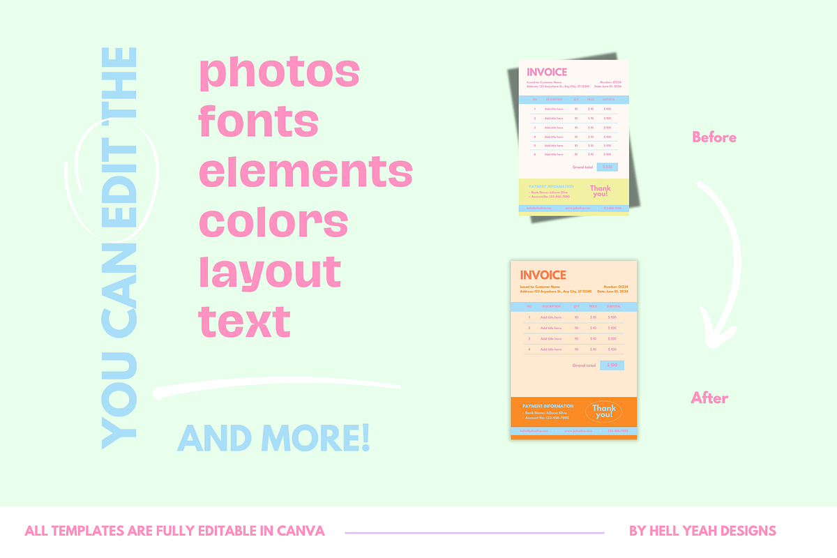 Pretty Pop Branding Kit Templates preview 8