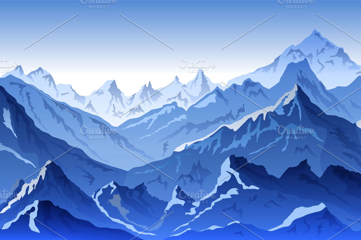 mountains illustration vector, an Illustration by Rommeo79 (Photo 2 of 6)