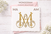 MA AM Wedding Monogram Logo, a Branding & Logo Template by LogoAV (Thumbnail 4 of 6)