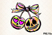 Pumpkin Cherries Png, Autumn Girly, a Seasonal Illustration by YA Design (Thumbnail 1 of 4)