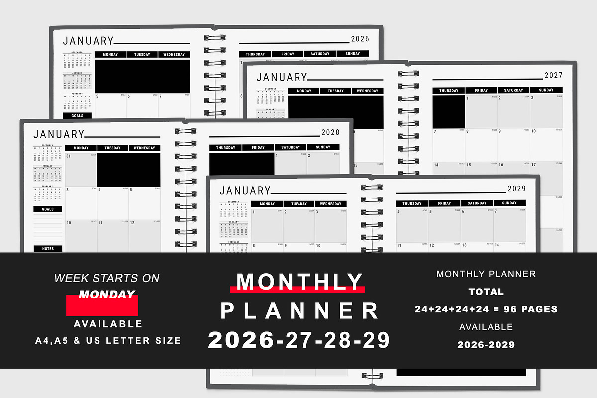 2026-2027-2028-2029 Ultimate Planner, a Stationery Template by MNT-Creator (Photo 2 of 10)