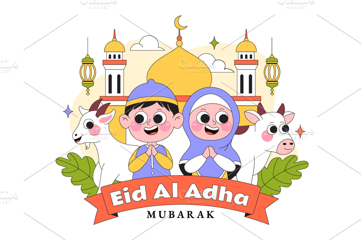 10 Happy Eid Al Adha Illustration, a Seasonal Illustration by denayunebgt (Photo 4 of 4)