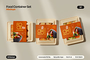 Food Container Packaging Mockup Set, a Cups & Container Mockup by Mego-studio (Thumbnail 1 of 10)