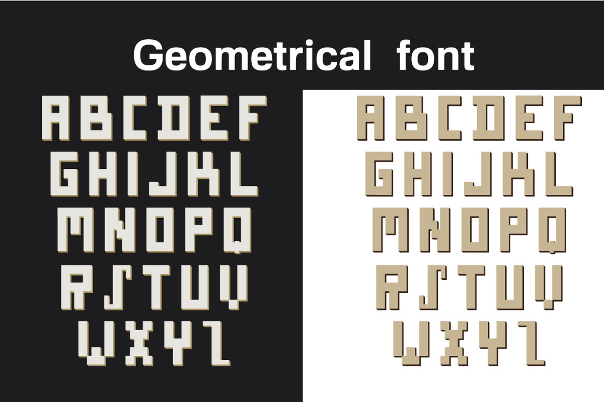 Geometrical font