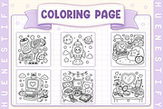 Nostalgia Coloring Book For Adults, a Decorative Illustration by HueNestify (Thumbnail 3 of 4)