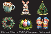 Holiday Season Clipart Collection, an Illustration by RobertsArt (Thumbnail 6 of 7)