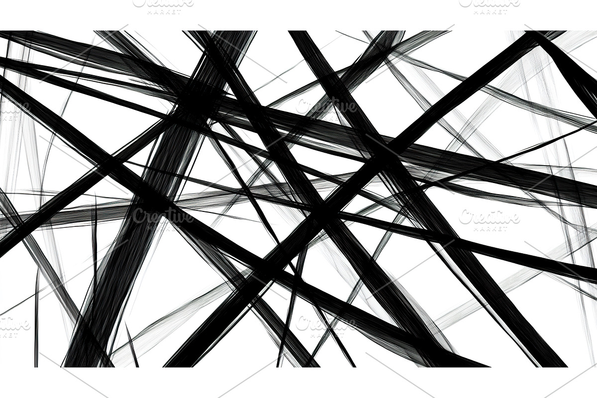 Black intersecting lines on white, an Illustration by Lermont51