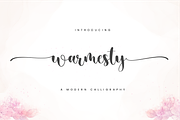 Warmesty - Lovely Font, a Script Font by Sronstudio (Thumbnail 1 of 10)
