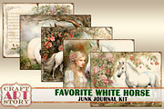 Favorite white horse junk journal, an Animal Illustration by CraftArtStory (Thumbnail 4 of 4)