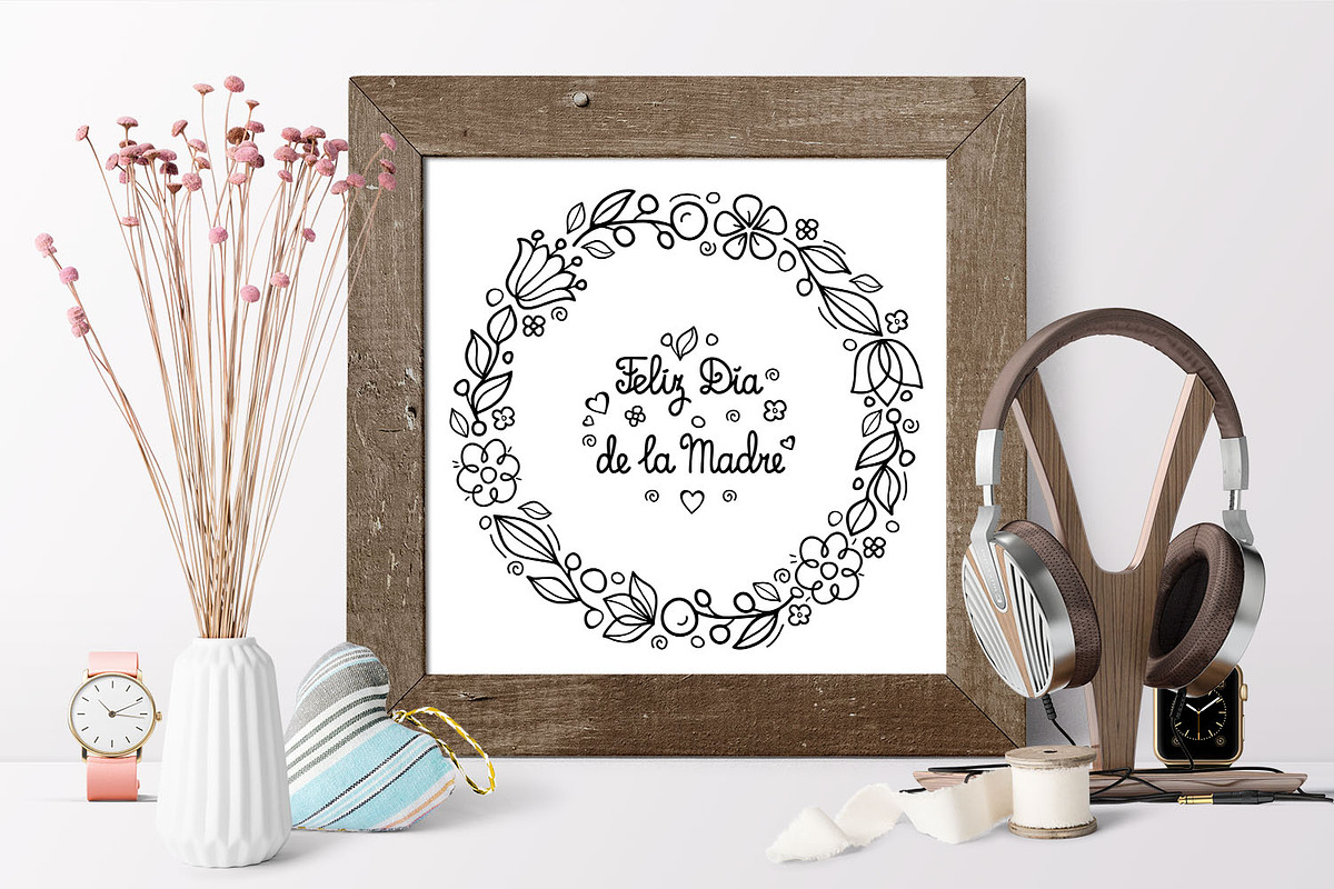 svg Mother's day card in Spain, an Object Graphic by Zoya Miller (Photo 5 of 10)