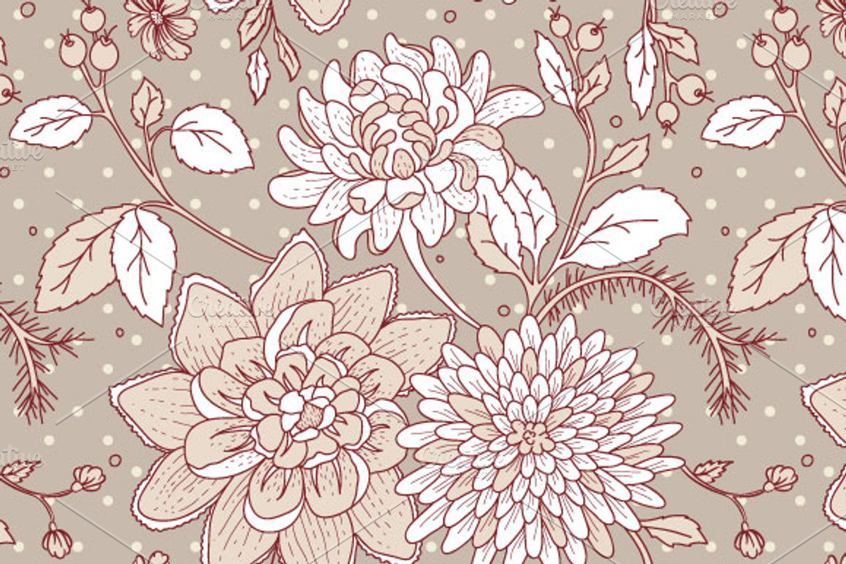 Seamless floral patterns preview 2