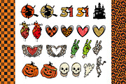 Peace • Love • Halloween Collection, an Illustration by Moloko88 (Thumbnail 2 of 5)