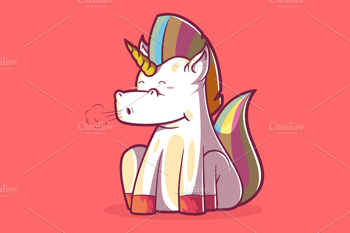 Relaxed Unicorn!, an Animal Illustration by pedrors