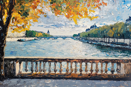 View of the Seine River and embankme, a Photo by Iftikhar Alam