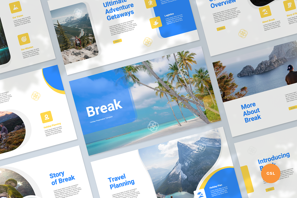 Holiday Google Slides Template, a Presentation Template by Flat Icons (Photo 1 of 4)