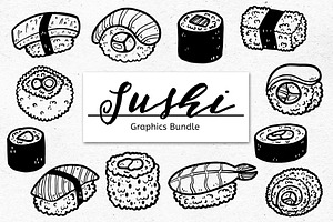 Sushi Line Art Bundle