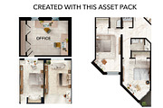Chairs & Tables Pack – 50 Top View, an Object Graphic by SketchBoyko (Thumbnail 5 of 6)