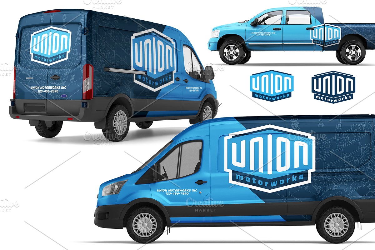 3 View Vehicle Wrap MockUp, a Product Mockup by dedpixel supply co. (Photo 2 of 3)