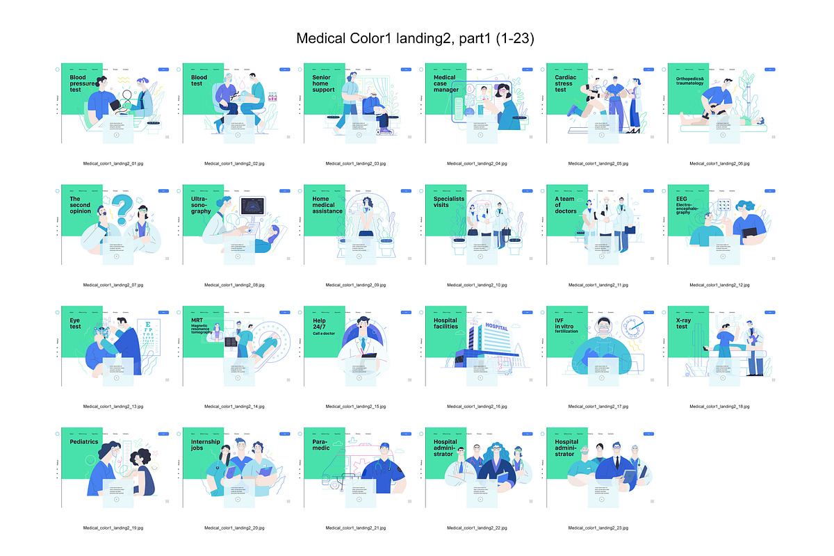 Medical, Part 1, colors 1&3, a Templates & Theme by Grivina's shop (Photo 7 of 15)