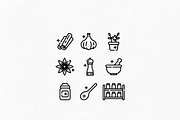Spices & herbs line icons, an Outline Icon by Lyolya Profitrolya (Thumbnail 2 of 2)