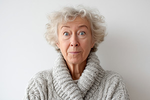 Bright portrait of surprised senior, a Person Photo by MistyDay