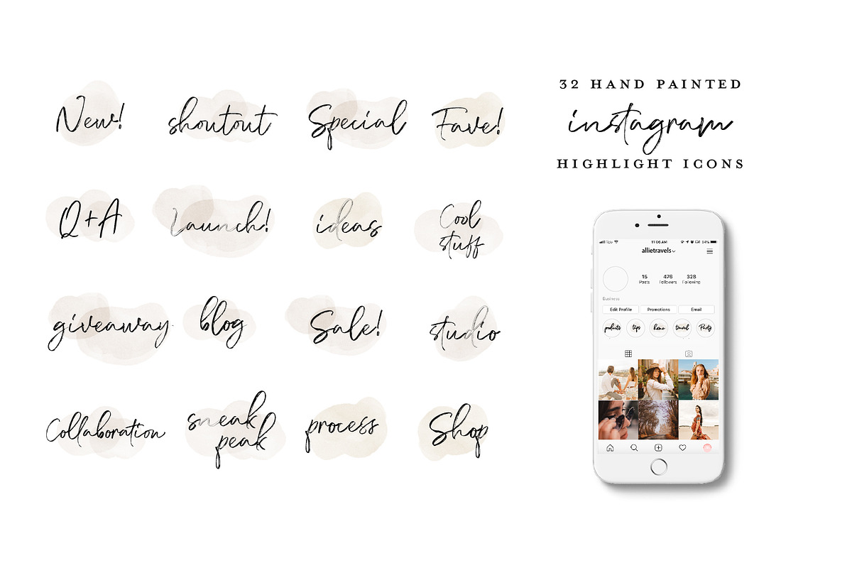 80 instagram highlight icon bundle, a Work Illustration by beatriceviyiwi (Photo 6 of 9)