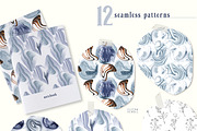 Winter alcohol ink and line art set, a Texture Illustration by Tiana Geo (Thumbnail 14 of 15)