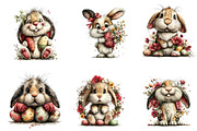 Whimsical Easter Bunny Clipart, an Illustration by Dream Creation (Thumbnail 3 of 7)