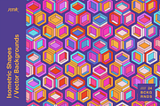Isometric Shapes / Vector Background, a Background Graphic by dvtchk (Thumbnail 11 of 16)