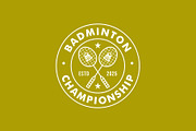 Badminton Sport Emblem Badge Logo, a Branding & Logo Template by Buqancreative (Thumbnail 2 of 4)