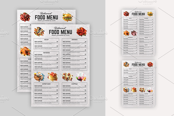 Restaurant / Food Menu Template preview 2