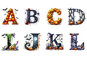 Halloween Alphabet Sublimation, an Illustration by DreamArtGraphic (Thumbnail 2 of 5)