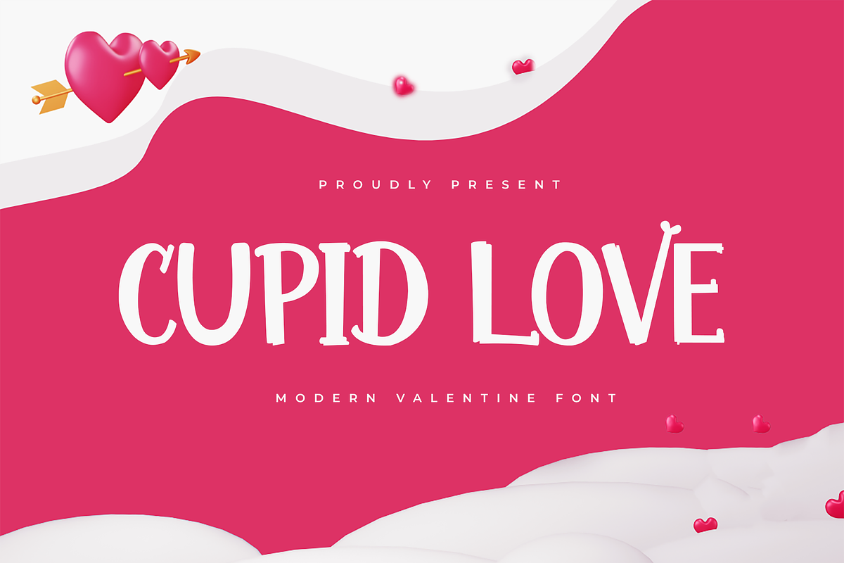 Cupid Love - A Modern Valentine Font, a Serif Font by overlaytemplates (Photo 1 of 5)