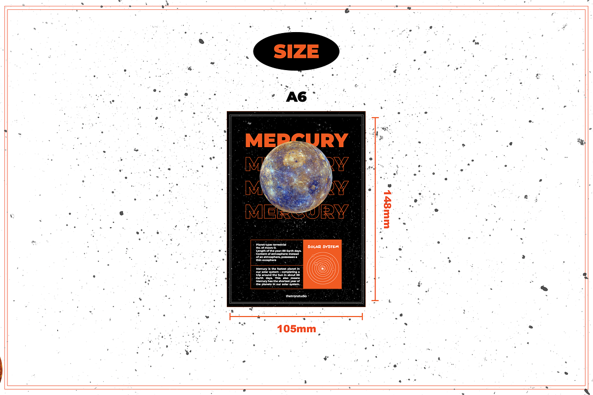Astronomy Postcard | Digital Product, a Card Template by The Tran Studio (Photo 2 of 3)