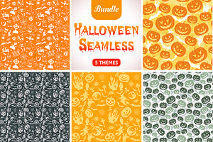 Halloween Seamless Patterns