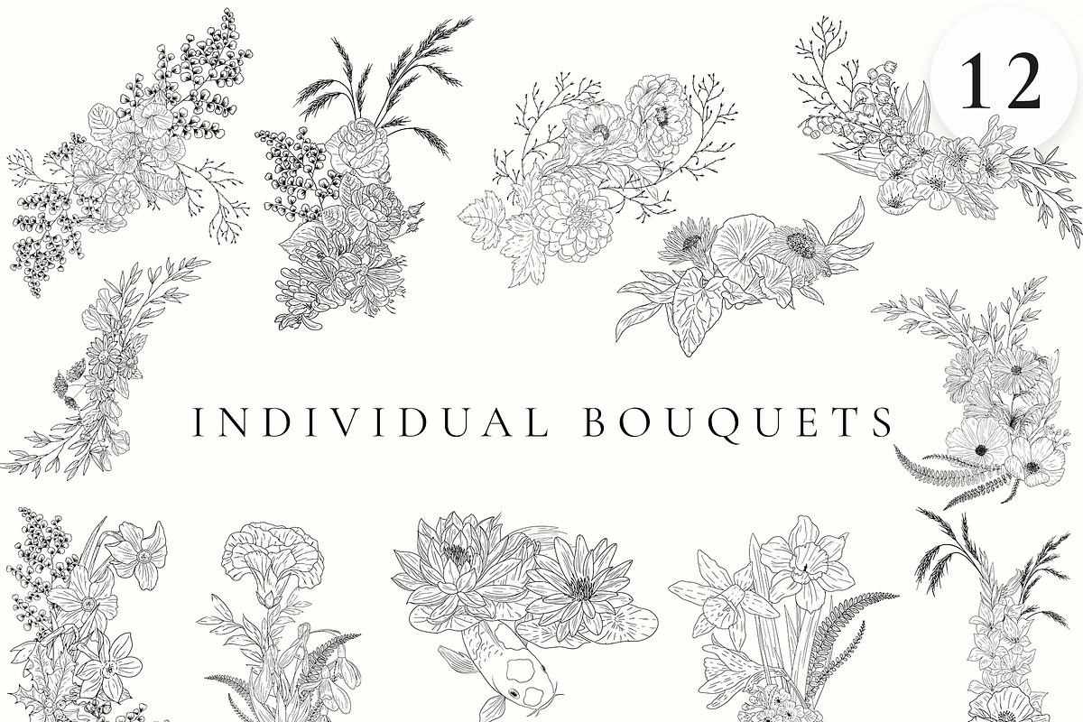 Birth Month Flowers SVG - PNG, a Decorative Illustration by AW Studios (Photo 9 of 11)