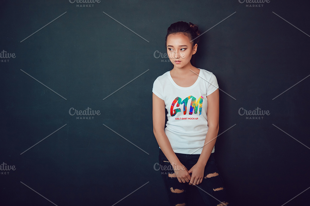 Women's T-shirts Mock-Up Vol 2, a Shirt Mockup by Freeman Studio (Photo 11 of 17)
