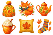 Cozy Fall Vibes Clipart Bundle Png, an Illustration by Daily.Designs (Thumbnail 2 of 3)