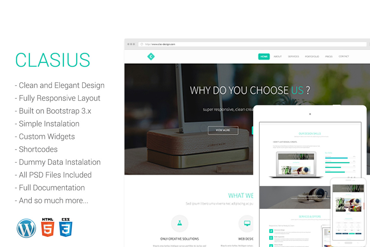 Clasius - Creative Agency Wordpress, a WordPress Template by clasexchange