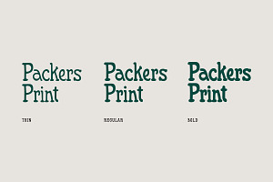 Packers Print Typeface