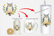 Owl Embroidery Clipart, a Graphic by Artnoy (Thumbnail 4 of 5)
