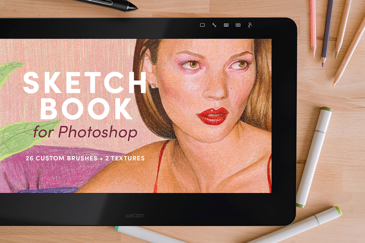 Sketchbook Set – Photoshop Brushes, a Brush Add-On by Sadie Lew (Photo 1 of 9)