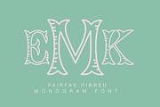 Fairfax Ribbed Monogram Desktop Font, a Font by HERRINGTON DESIGN (Thumbnail 1 of 2)