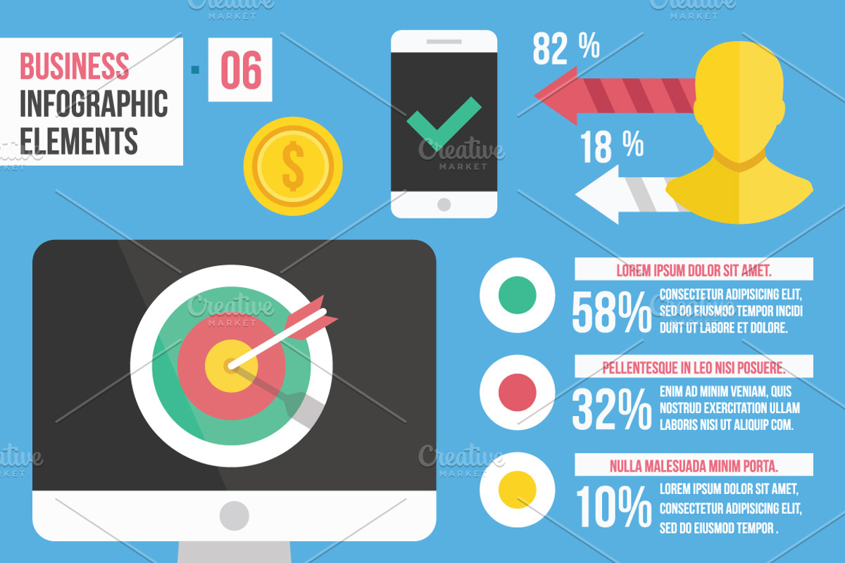 Infographics Elements Sets. 12 in 1. preview 5