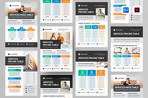 Pricing Table Flyer | Canva & INDD, a Flyer Template by Leaflove