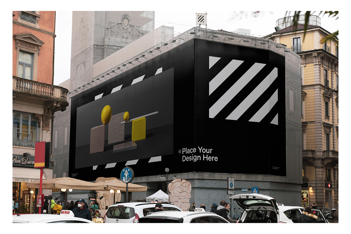 Urban Corner Billboard XXL Mockup, a Product Mockup by HAZARD MOCKUPS (Photo 6 of 8)