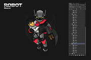 Robot Mascot, an Illustration by Diditpranata (Thumbnail 4 of 4)